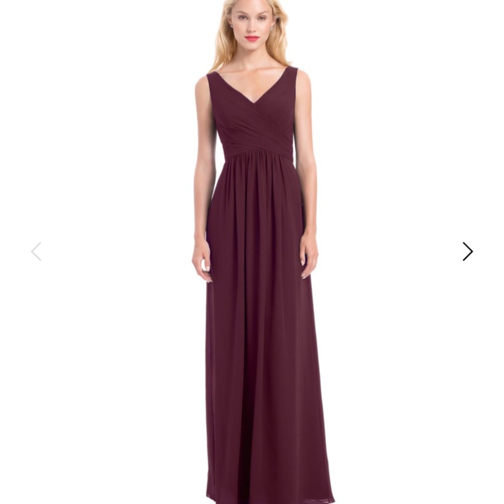 Levkoff Chiffon bridesmaid dress in Wine